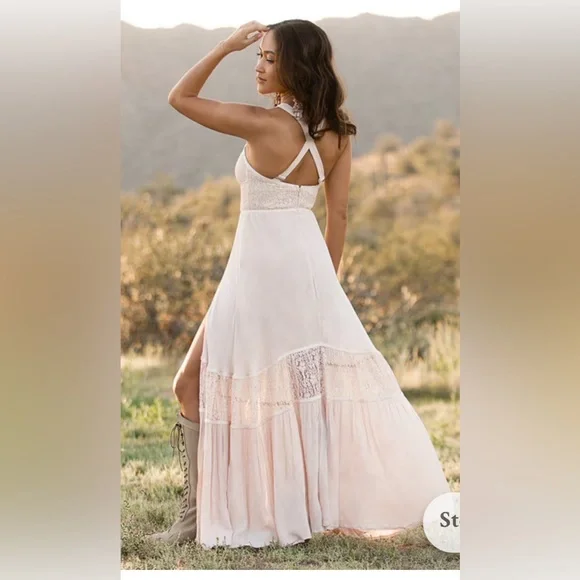 Joyfolie Cream Boho Maxi Dress - Picture 3 of 10